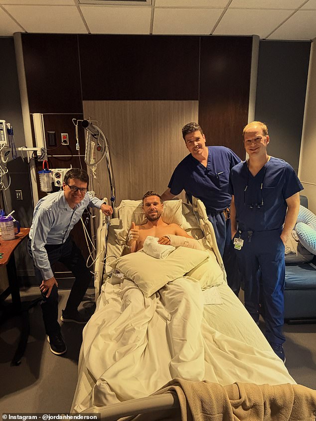 Jordan Henderson shares update post-surgery – after being ruled out of the World Cup following freak accident during England celebrations in Mexico