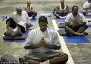 Prisoners are being offered ‘woke’ yoga classes to help control their behaviour as part of £30,000 contract at taxpayers’ expense
