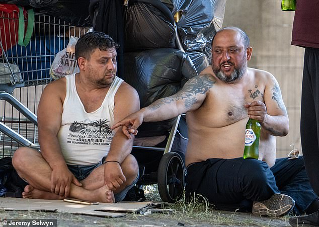 Migrant shanty town returns to West End: Rough sleepers from Eastern Europe set up camp next to London’s famous Marble Arch and take to streets to beg and pickpocket tourists