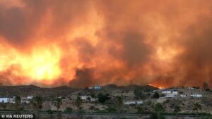 Two British tourists trapped in deadly wildfire in Spain are found alive ‘with 40 per cent burns’ after police heard ‘very faint sound’