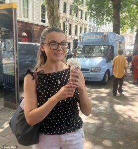 Ice cream wars heat up: 99 cones now change hands for a sweat-inducing SEVEN POUNDS in Britain’s latest heatwave