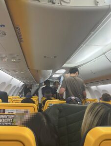‘It was mental’: Brits’ Ryanair flight turns into 12-hour nightmare with drunk man wrestled by air hostess, passengers screaming at captain in ‘mutiny’ and two diversions
