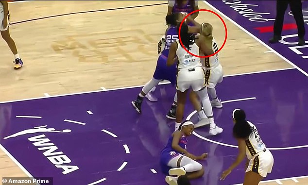 WNBA star who punched Caitlin Clark in the throat caught in fresh violent controversy with a different Indiana Fever player