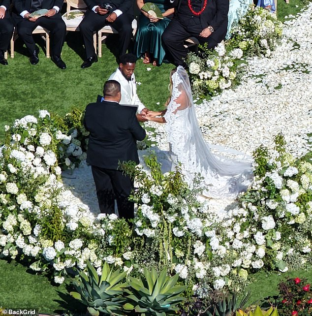 JuJu Smith-Schuster’s bride Laura Kruk looks stunning in her own wedding gown a week after humiliating dress snafu at Taylor Swift’s ceremony