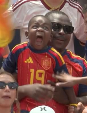 Heartwarming moment Lamine Yamal spots his adorable three-year-old brother’s celebrations on the big screen as Spain set up World Cup semi-final showdown with France