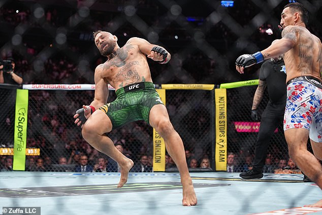 Conor McGregor ‘in hell’ after losing inside ONE MINUTE on his UFC return: Irishman insists his brutal injury is new, despite bizarre pre-fight footage emerging