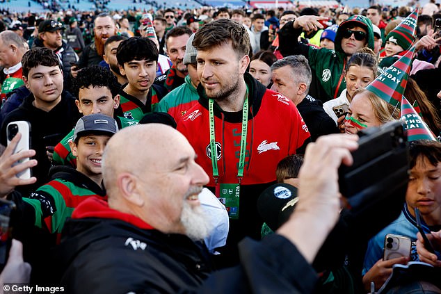 Wild scenes as thousands of fans run onto the field at Jai Arrow’s huge NRL birthday party