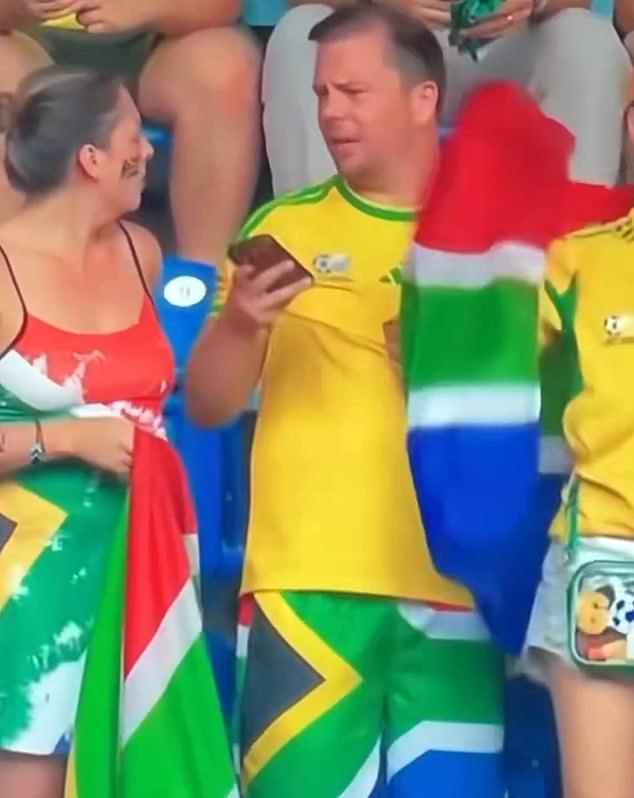 Footage of couple arguing at World Cup game goes viral as fans speculate over what sparked tense exchange