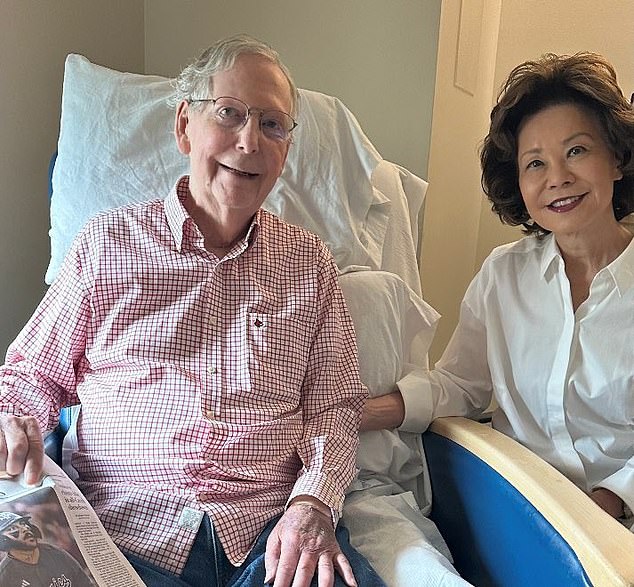 Mitch McConnell breaks four-week silence with first photo and update on his mystery hospitalization
