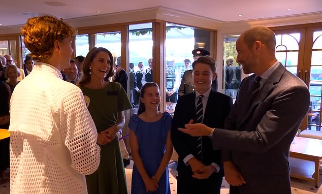 Sinner holds court with the Waleses! Wimbledon winner is congratulated by Princess Kate, Prince William, and young royals George and Charlotte after retaining trophy