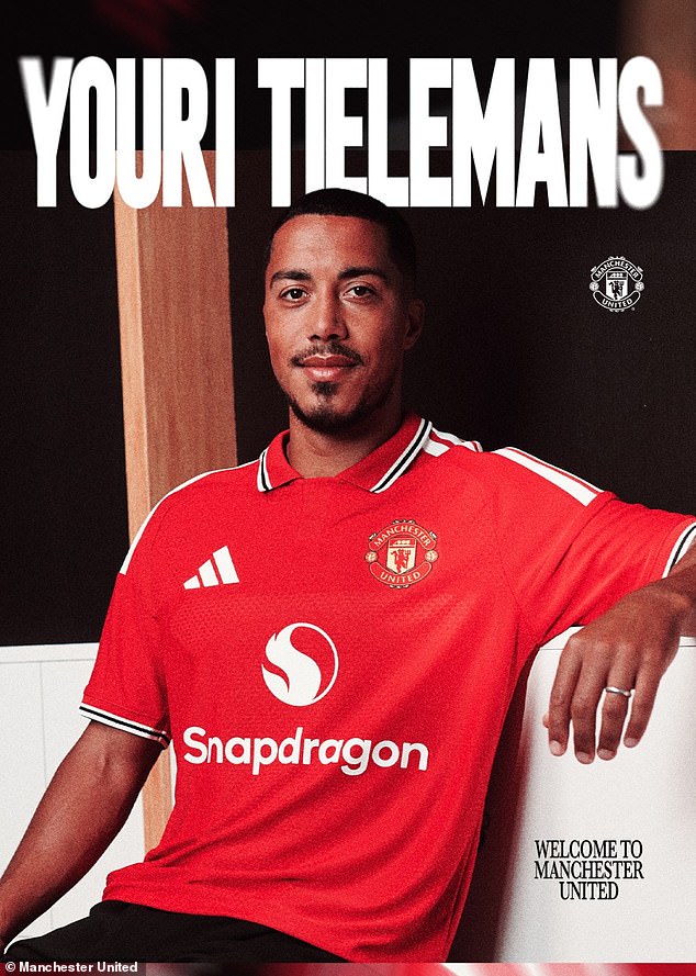 Man United confirm £35m Youri Tielemans move as Michael Carrick lands third signing of the summer as part of squad rebuild