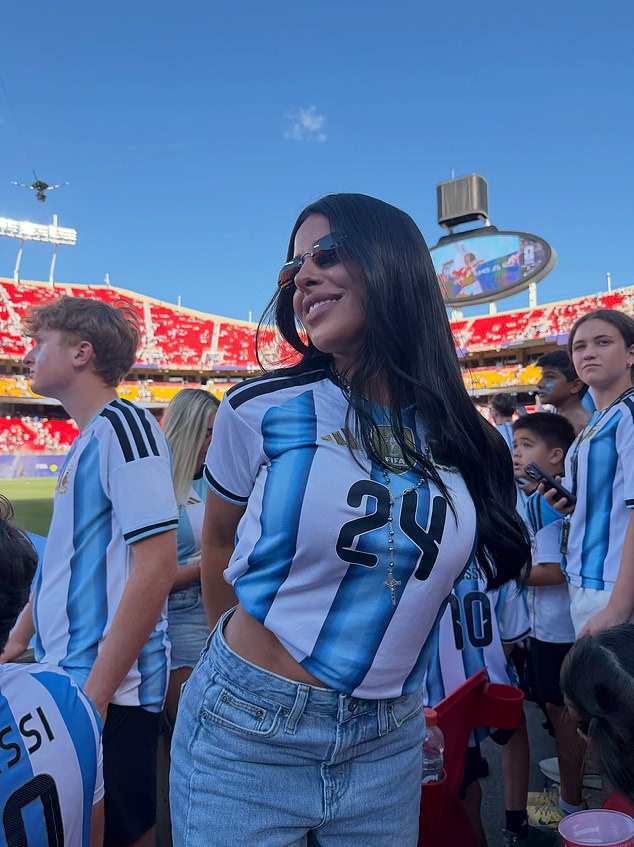 The Argentina WAG with split loyalties ahead of ‘strange’ World Cup clash: £106m Chelsea star’s grateful partner says Britain ‘has given us a lot’ and has BANNED her son from singing anti-England chant