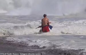 Incredible story of hero lifeguard aged just SIXTEEN filmed rescuing boy, 10, from ferocious California surf
