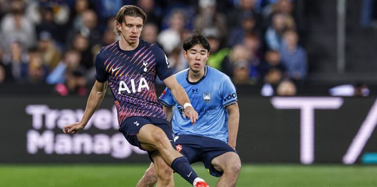 Tottenham vs Sydney FC – pre-season friendly LIVE: Mathys Tel scores stunning free kick to put Roberto De Zerbi’s side in the lead as new boy Sandro Tonali watches on from the bench