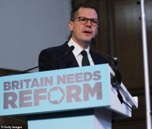 Reform’s Robert Jenrick rages at ‘two-tier policing’ as no further action is taken over Nigel Farage ‘guillotine’ T-shirt row