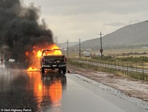 Astonishing photo shows what happened to Utah driver’s Ford F-150 after it was struck by lightning