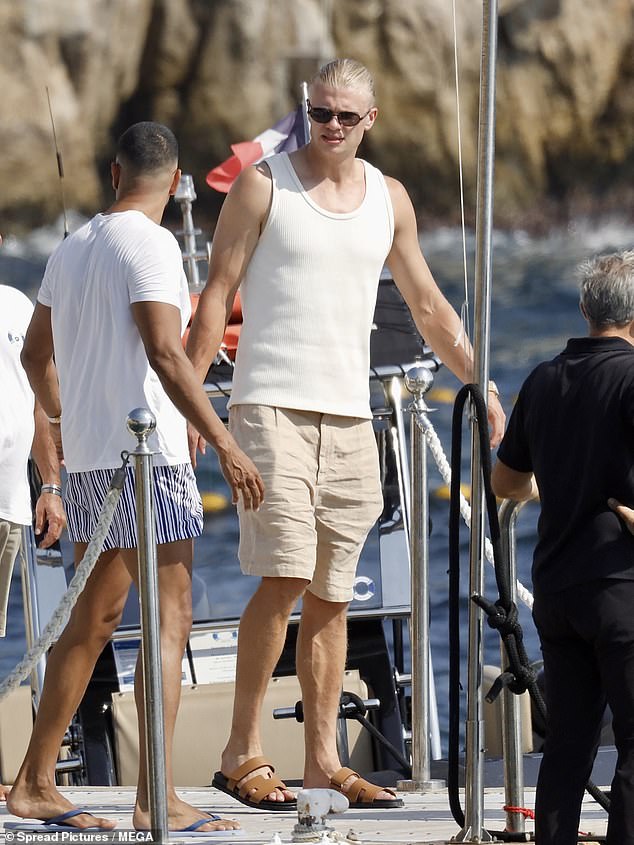 Erling Haaland’s Mediterranean odyssey continues after Norway’s World Cup run as Man City star hits Antibes