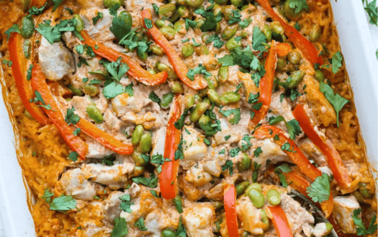 Coconut Curry Chicken and Rice Bake