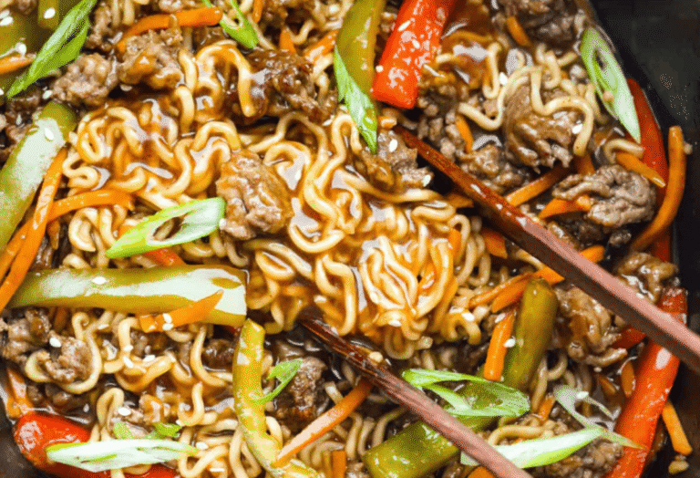 Slow Cooker Ramen With Beef
