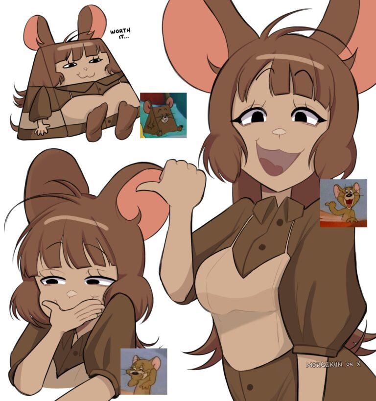 Jerry Mouse as an Anime girl pt1 & 2 | morgzkun