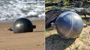 Unidentified metal spheres found on Australian beach are ‘debris from a foreign rocket body’, space agency says