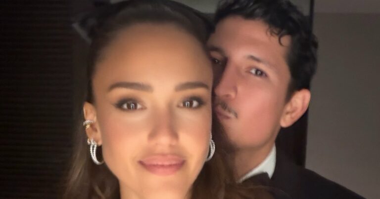 Jessica Alba, Danny Ramirez Show PDA at Swift, Kelce Wedding