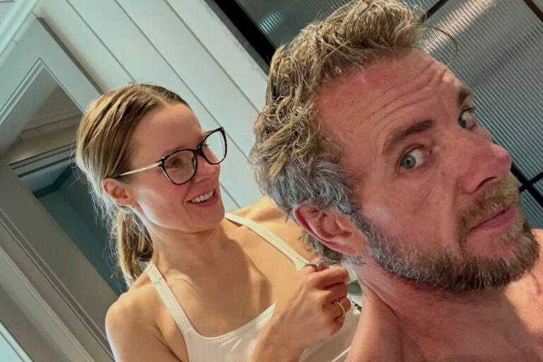 Dax Shepard Jokes Wife Kristen Bell Is His 'Hot Barber' as He Shares Photo of Actress Cutting His Hair