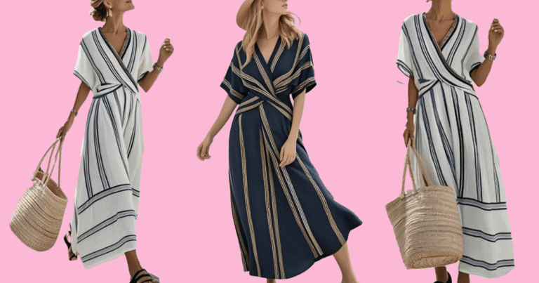 This $27 Wrap Dress Screams ‘Rich Mom Vacationing in Greece’