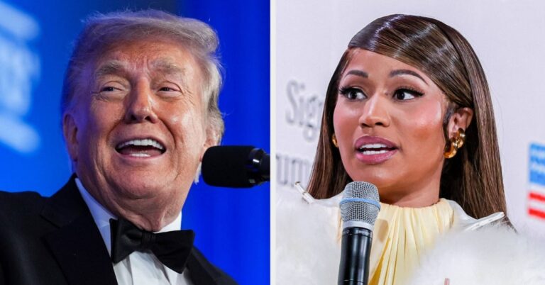 Donald Trump's "Racist" Joke About Nicki Minaj At The White House Correspondents' Dinner Is Going Viral