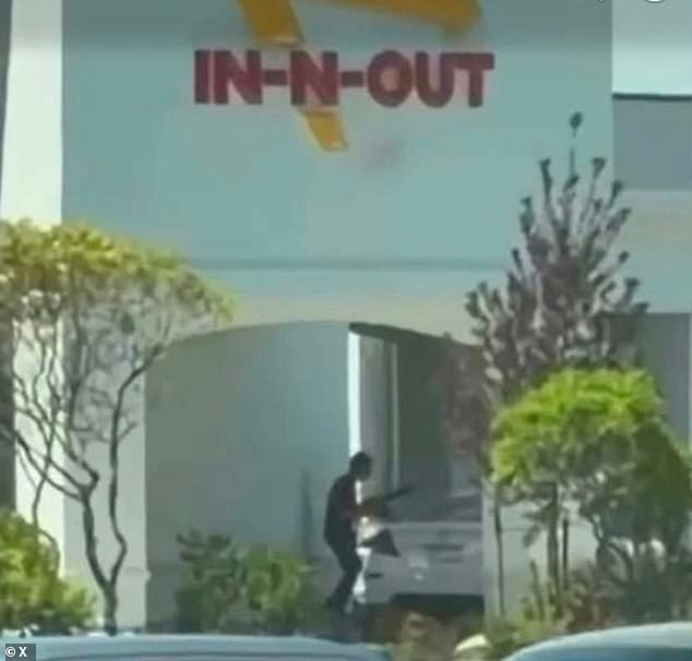 Chaos at Idaho In-N-Out as multiple gunmen seen opening fire from crowded drive thru as terrified patrons and staff run for their lives