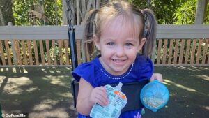 Adorable girl, 3, suffocated by her toy kitchen in babysitter’s home… as distraught mother shares grief that will break America’s heart