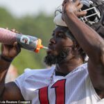 Atlanta Falcons dealt HUGE blow as first-round pick ‘tears his ACL’ and is carted off in training camp heartbreak