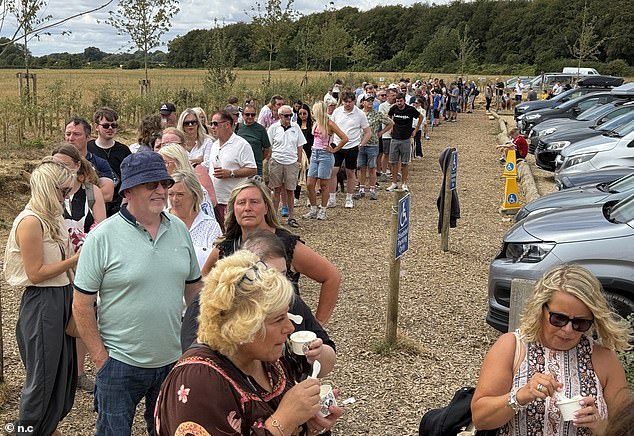 Jeremy Clarkson fans queue out the door as hordes of daytrippers descend on Diddly Squat Farm shop during school holidays