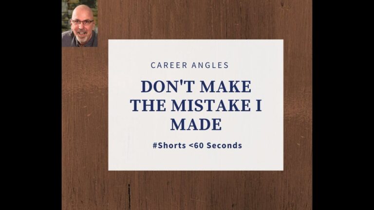 Don’t Make The Mistake I Made