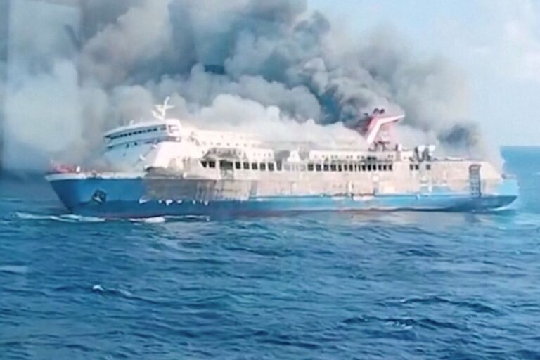 At Least 5 Dead, Dozens Missing After Ferry Carrying 271 People Catches Fire